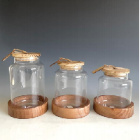 Glass storage jar